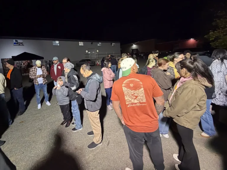 Crowd gathered outside during the Nashoba Springs Fright Kingdom outing